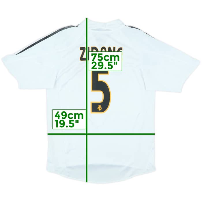 2004-05 Real Madrid Home Shirt Zidane #5 - 6/10 - (S)