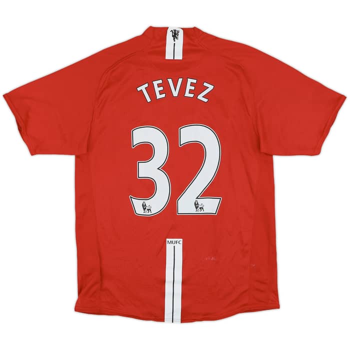 2007-09 Manchester United Home Shirt Tevez #32 - 7/10 - (M)