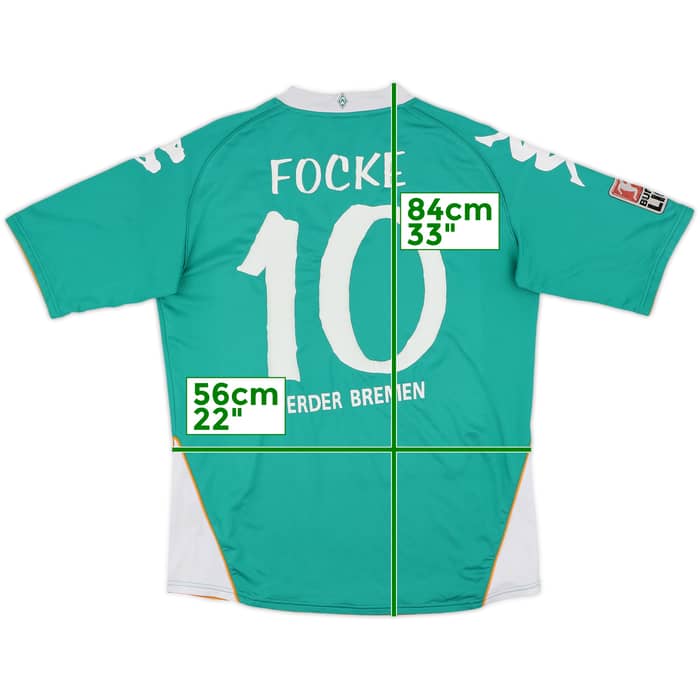 2007-08 Werder Bremen Home Shirt Focke #10 - 5/10 - (XL)