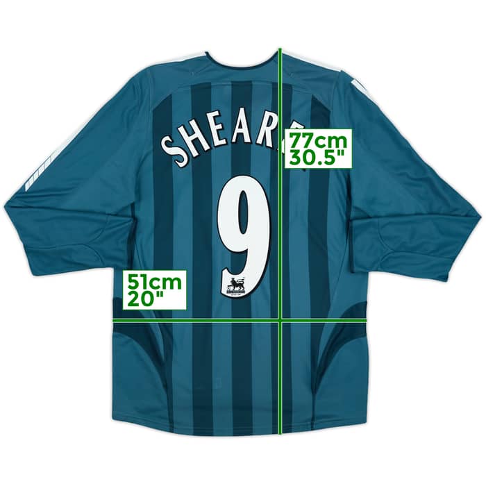 2005-06 Newcastle Away L/S Shirt Shearer #9 - 9/10 - (M)