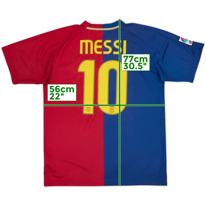 2008-09 Barcelona Home Shirt Messi #10 - 7/10 - (L)