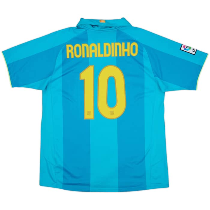 2007-09 Barcelona Away Shirt Ronaldinho #10 - 10/10 - (L)