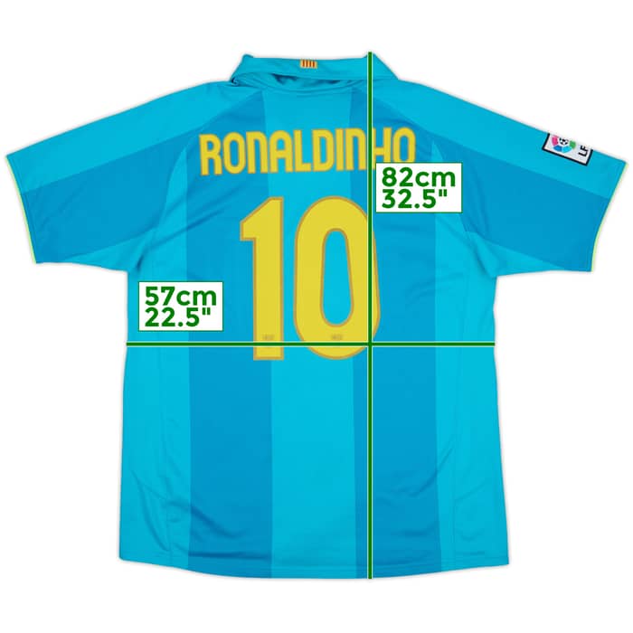2007-09 Barcelona Away Shirt Ronaldinho #10 - 10/10 - (L)