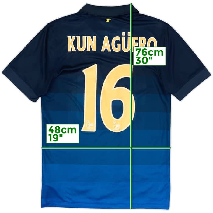 2014-15 Manchester City Away Shirt Kun Aguero #16 - 5/10 - (S)