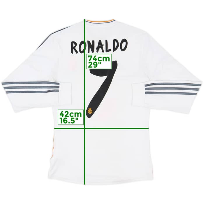 2013-14 Real Madrid Home L/S Shirt Ronaldo #7 - 6/10 - (S)