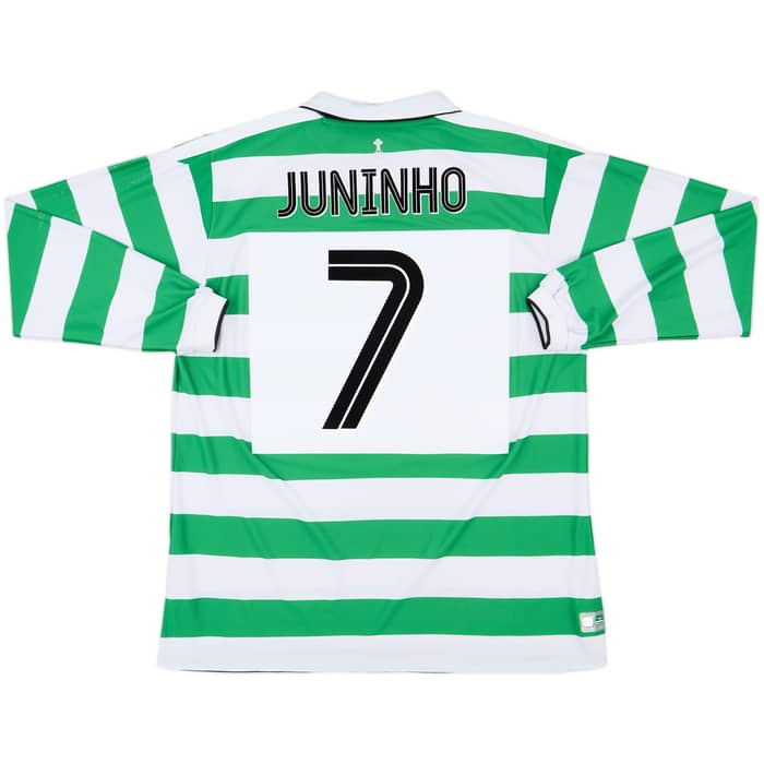 2004-05 Celtic Home L/S Shirt Juninho #7 - 7/10 - (XL)