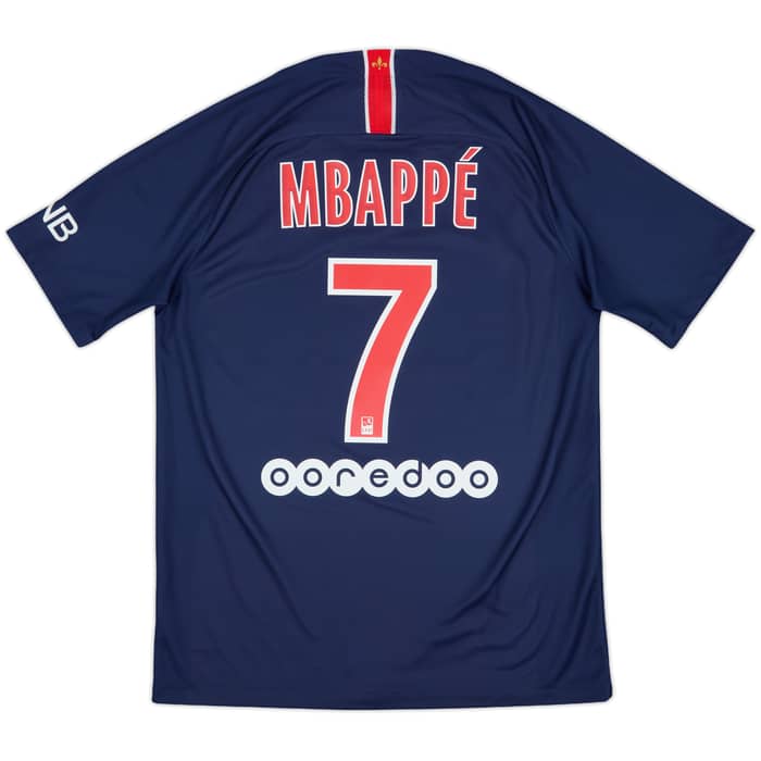 2018-19 Paris Saint-Germain Home Shirt Mbappe #7 - 8/10 - (M)