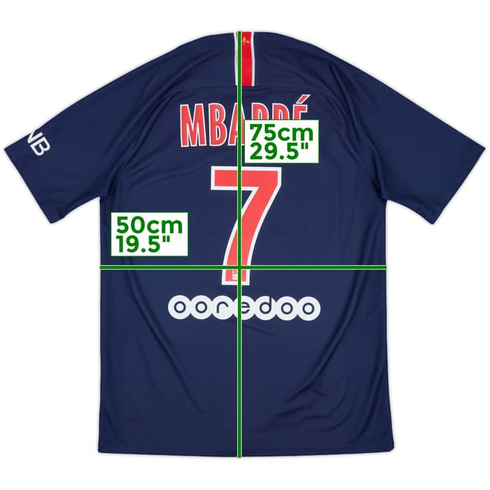 2018-19 Paris Saint-Germain Home Shirt Mbappe #7 - 8/10 - (M)