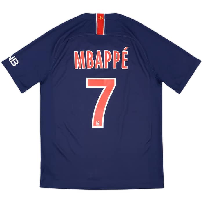 2018-19 Paris Saint-Germain Home Shirt Mbappe #7 - 9/10 - (M)