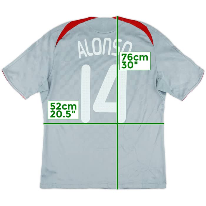 2008-09 Liverpool Away Shirt Alonso #14 - 6/10 - (L)