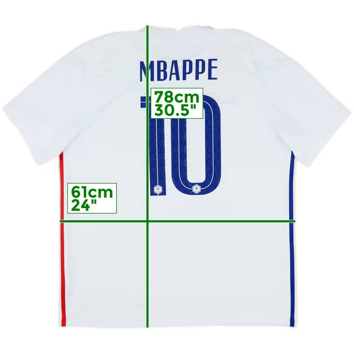 2020-21 France Away Shirt Mbappe #10 - 9/10 - (XL)