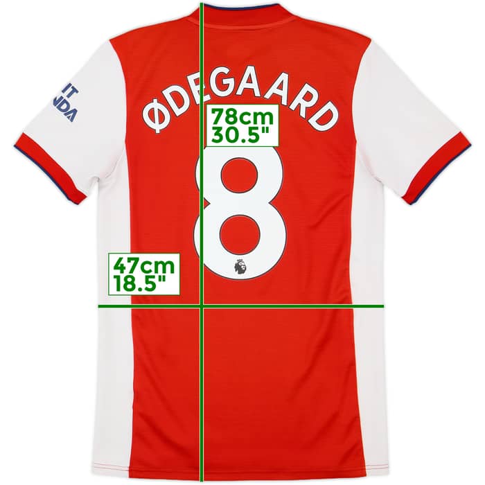2021-22 Arsenal Home Shirt Odegaard #8 - 7/10 - (S)