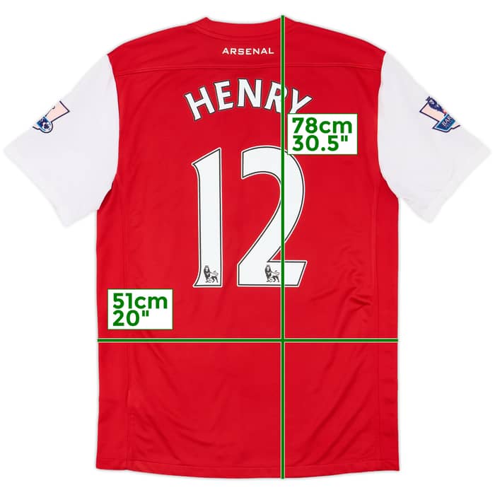 2011-12 Arsenal Home Shirt Henry #12 - 8/10 - (M)