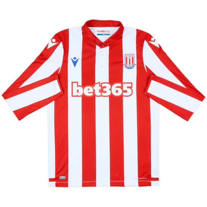 2019-20 Stoke City Home L/S Shirt Allen #4 - 8/10 - (M)