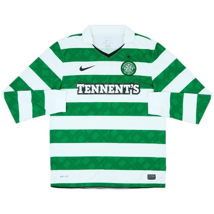 2010-12 Celtic Home L/S Shirt - 9/10 - (L)