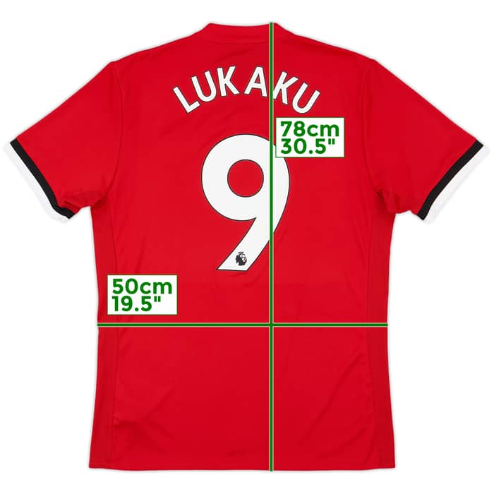 2017-18 Manchester United Home Shirt Lukaku #9 - 7/10 - (M)