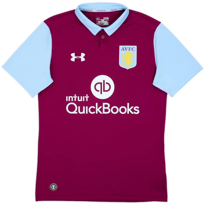 2016-17 Aston Villa Home Shirt - 9/10 - (M)