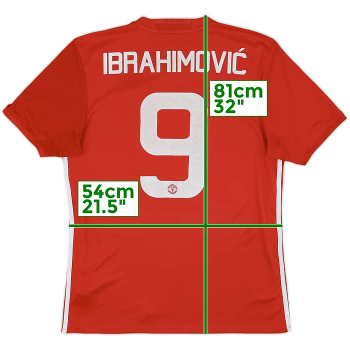 2016-17 Manchester United Home Shirt Ibrahimovic #9 - 6/10 - (M)