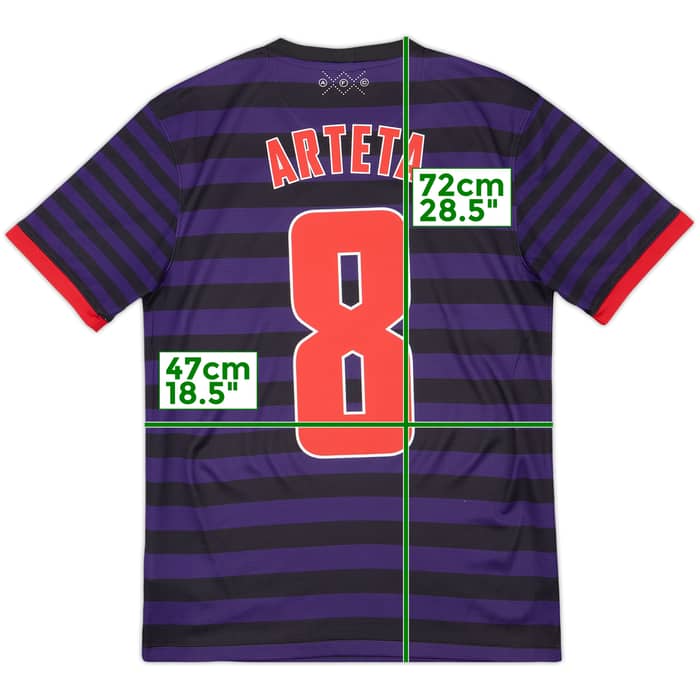 2012-13 Arsenal Away Shirt Arteta #8 - 6/10 - (S)