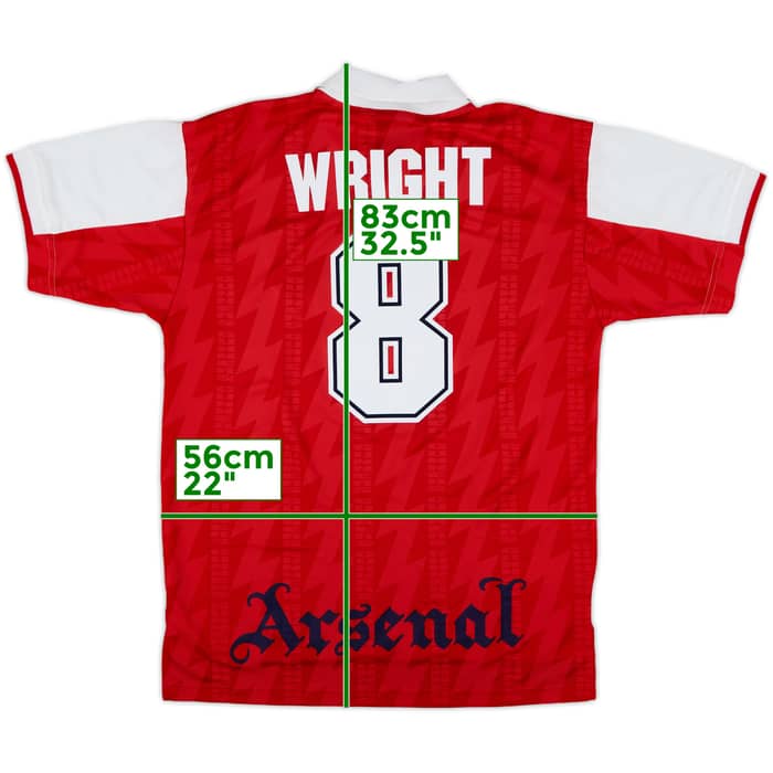 1994-96 Arsenal Home Shirt Wright #8 - 9/10 - (L)