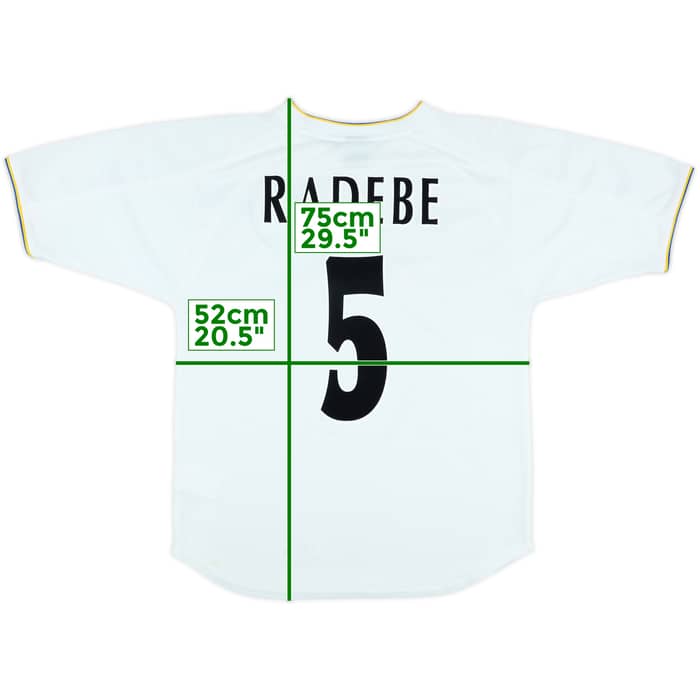 2002-03 Leeds United Home Shirt Radebe #5 - 7/10 - (S)