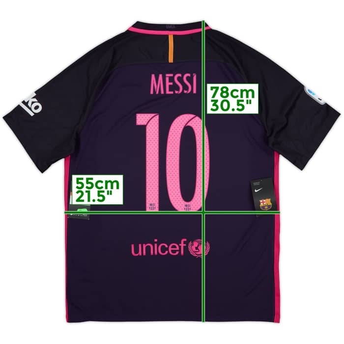 2016-17 Barcelona Away Shirt Messi #10 (L)