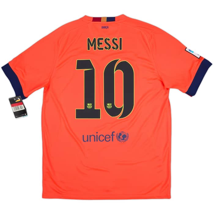 2014-15 Barcelona Away Shirt Messi #10 (L)