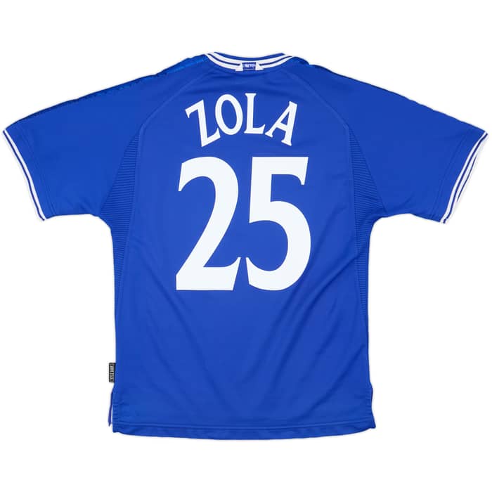 1999-01 Chelsea Home Shirt Zola #25 - 9/10 - (M)