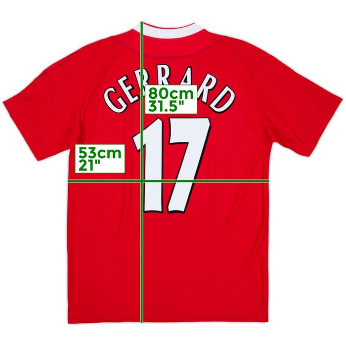 2002-04 Liverpool Home Shirt Gerrard #17 (M)