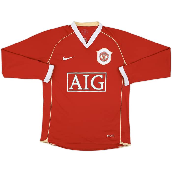 2006-07 Manchester United Home L/S Shirt Ronaldo #7 - 5/10 - (S)