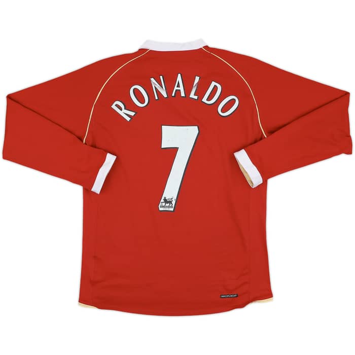 2006-07 Manchester United Home L/S Shirt Ronaldo #7 - 5/10 - (S)