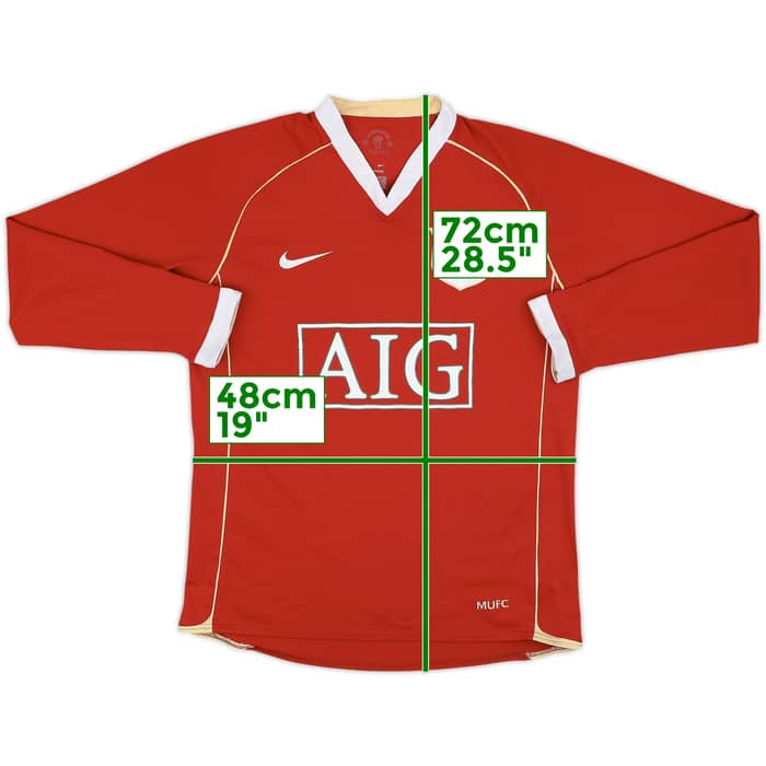 2006-07 Manchester United Home L/S Shirt Ronaldo #7 - 5/10 - (S)