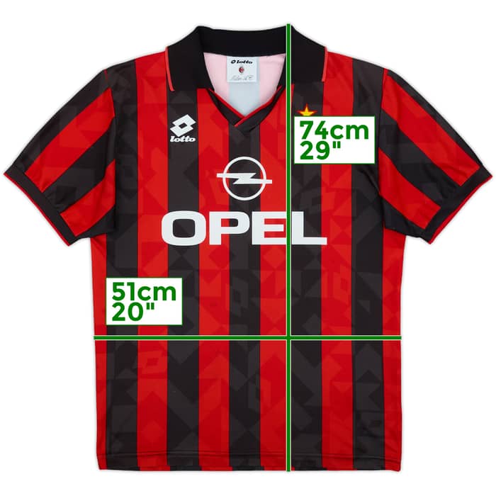 1994-95 AC Milan Home Shirt - 8/10 - (L)
