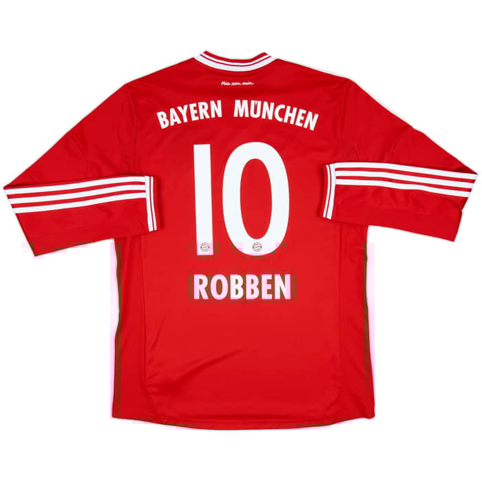 2013-14 Bayern Munich Home L/S Shirt Robben #10 - 8/10 - (L)
