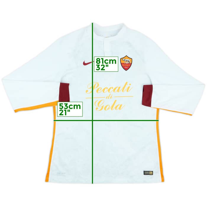 2015-16 Roma Player Issue Away L/S Shirt #3