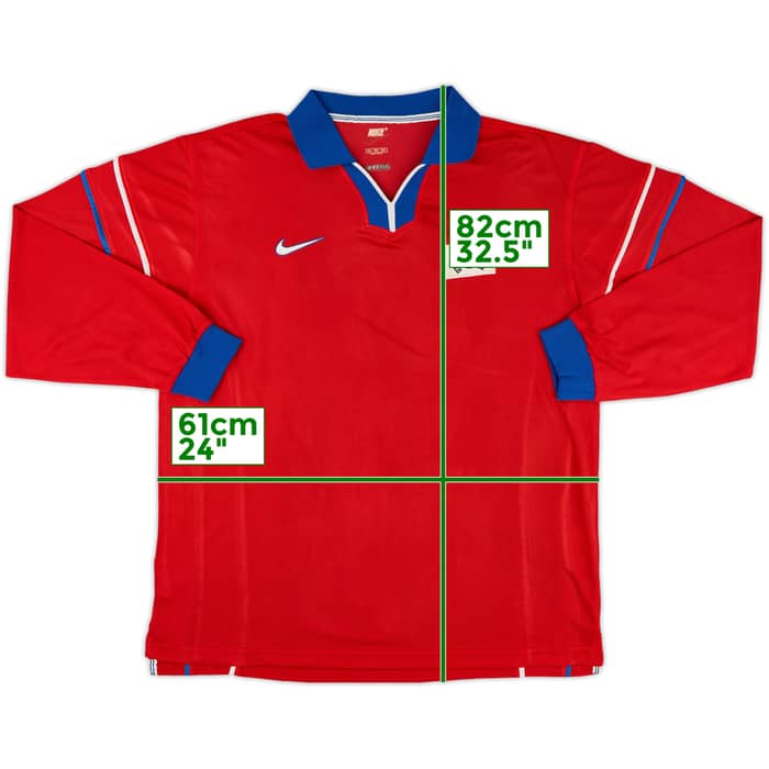 1998-01 South Korea Player Issue Home L/S Shirt - 8/10 - (XXL)