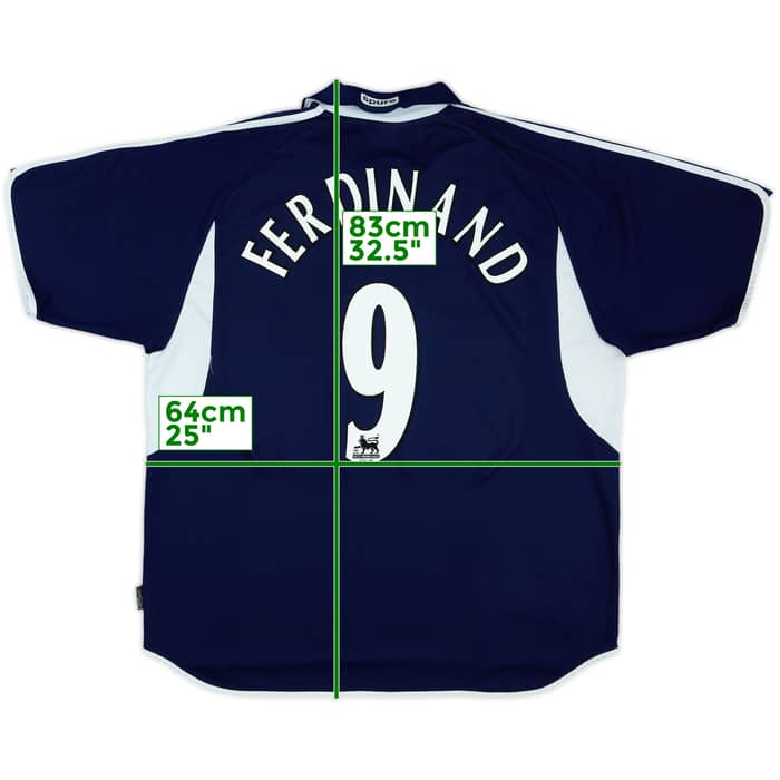 2000-01 Tottenham Away Shirt Ferdinand #9 - 7/10 - (XXL)