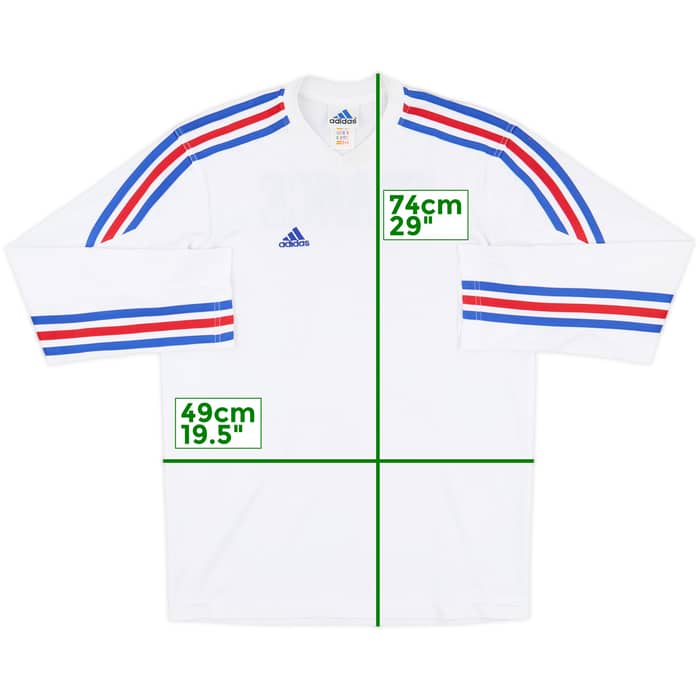 2001-02 France adidas Training L/S Shirt - 8/10 - (S)