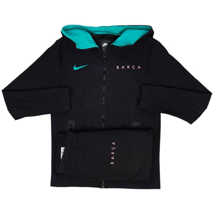 2020-21 Barcelona Nike Hooded Tracksuit - 8/10 - (S)