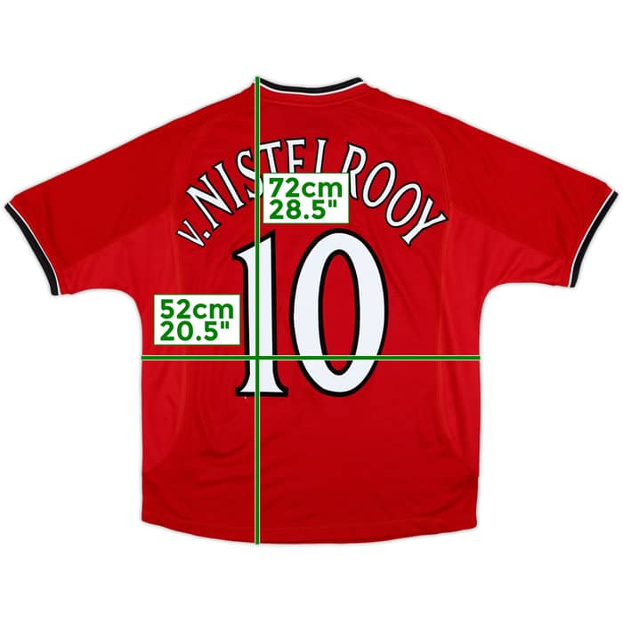 2000-02 Manchester United Home Shirt V.Nistelrooy #10 - 8/10 - (Y)