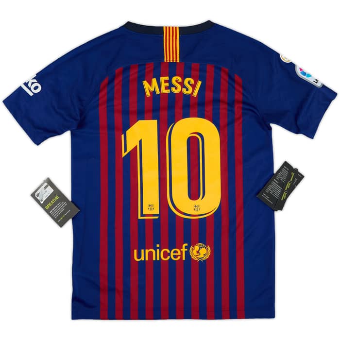2018-19 Barcelona Home Shirt Messi #10 (L.Boys)