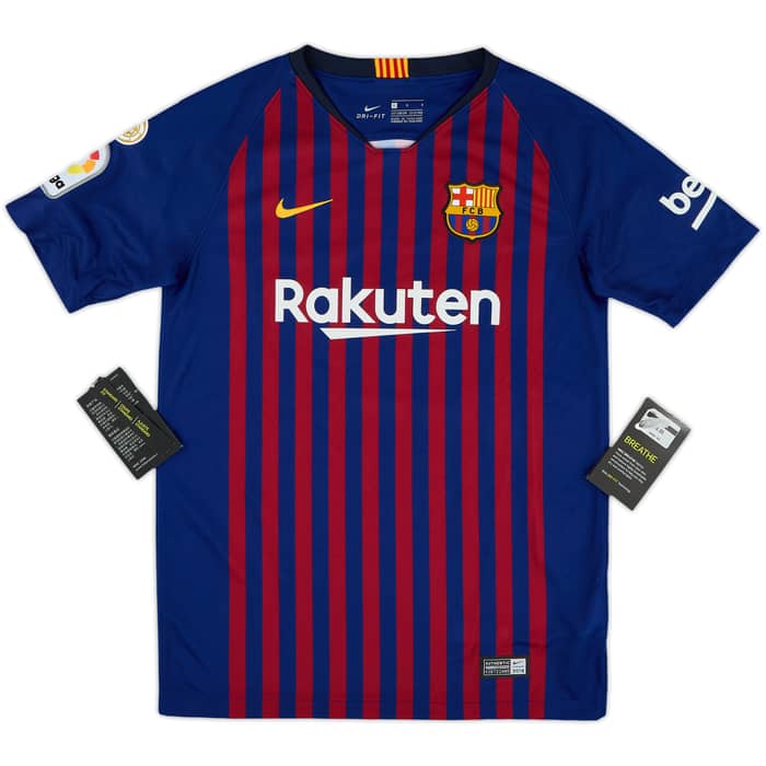 2018-19 Barcelona Home Shirt Messi #10 (L.Boys)