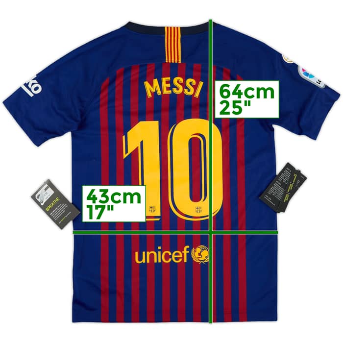 2018-19 Barcelona Home Shirt Messi #10 (L.Boys)