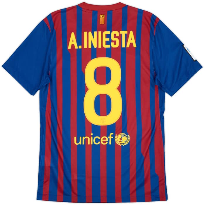 2011-12 Barcelona Home Shirt A.Iniesta #8 - 9/10 - (S)