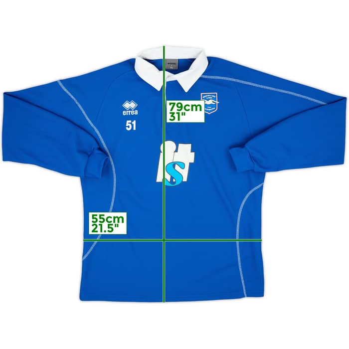 2008-09 Brighton Player Issue Errea Training L/S Shirt #51 - 9/10 - (XL)