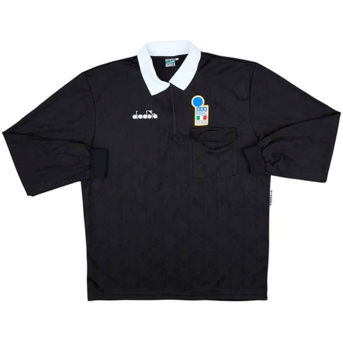 1990s Italy FIGC Diadora Referee L/S Shirt - 9/10 - (XXL)