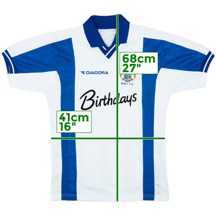 1999-01 Bury Home Shirt - 9/10 - (L.Boys)