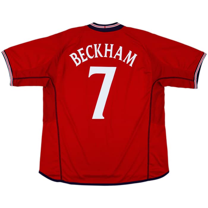 2002-04 England Away Shirt Beckham #7 - 7/10 - (XXL)