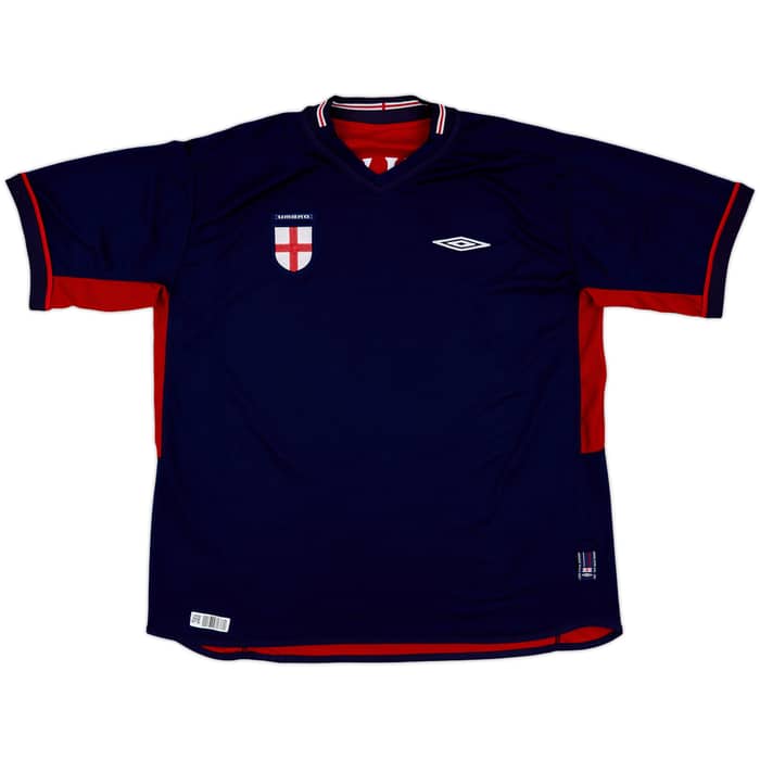 2002-04 England Away Shirt Beckham #7 - 7/10 - (XXL)