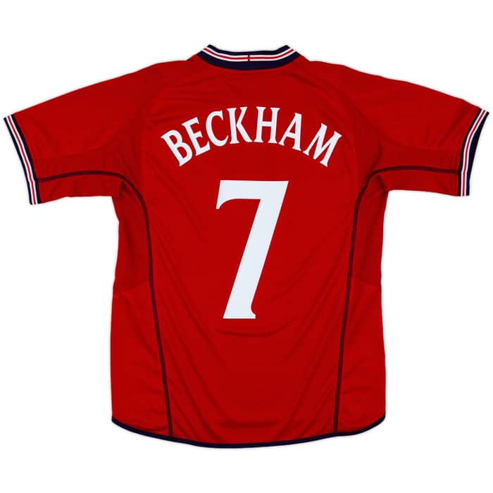 2002-04 England Away Shirt Beckham #7 - 6/10 - (M)